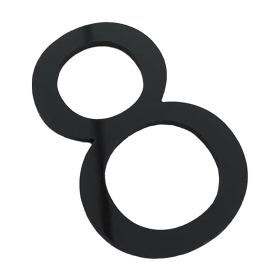 Address Numbers, Numbers, 5 in Raised Acrylic, Home Address Numbers for House, Exterior Mounting, Single Digit, 1 Pc