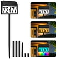 thumbnail image 1 of Address Numbers for Houses, Solar RGB Color Changing Address Sign for Outside IP65 Waterproof Lighted House Numbers Plaque for Yard Home Driveway with 3 Lighting Modes, 1 of 10
