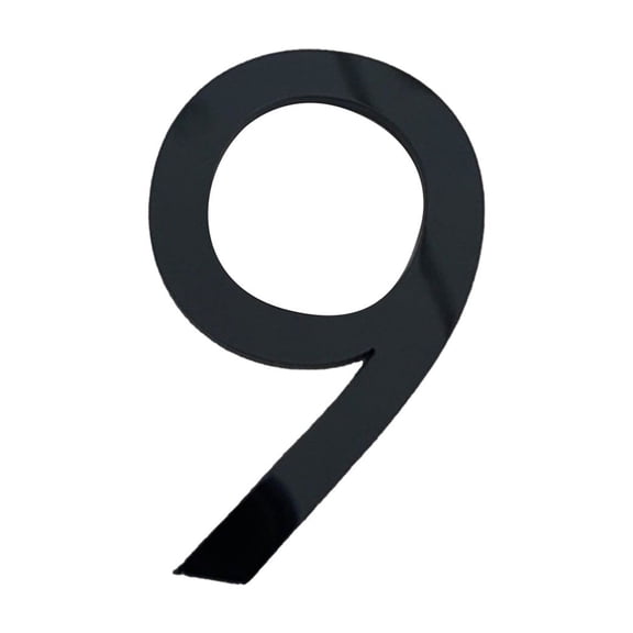 Address Numbers for House, Home Numbers for Outside, 6 in Solid Acrylic, Modern House Numbers for Outside, Black, 1 Pc