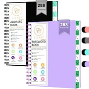 Address Password Book with Alphabetical Tabs,Password Keeper Notebook,Address Telephone Book for Seniors Office Home 2pack