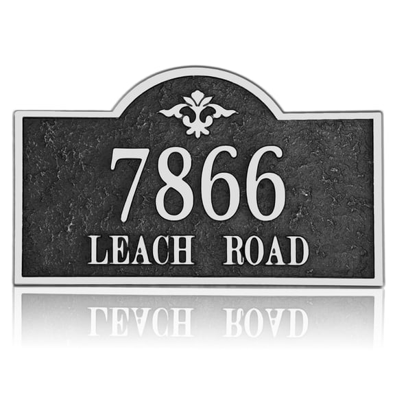 Address Plaque 1/4‘’ Thick - Personalized House Number Sign Plaque,Address Sign,House Address Numbers for Outside House,Fence,Drive Way,Apartment Metal No Fading 2-Line Large Options Old Century
