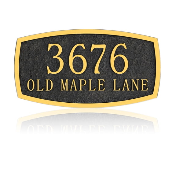 Address Plaque Handcarved - Personalized Address Sign,House Number Sign Plaque,House Address Numbers for Outside House,Fence,Drive Way,Apartment 1/4‘’ Thick Metal 2-Line
