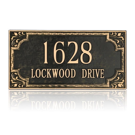 Address Plaque Large Options - Personalized Address Sign,House Number Sign Plaque,House Address Numbers for Outside House,Fence,Drive Way,Apartment 1/4‘’ Thick Metal
