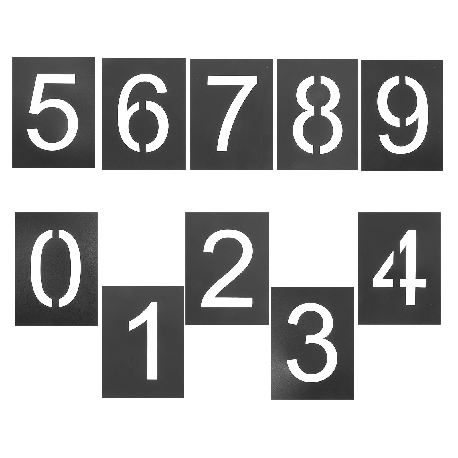 12 Inch Large Number Stencils Kit 0-9 – Reusable Plastic Address Stencils For Mailbox, Door