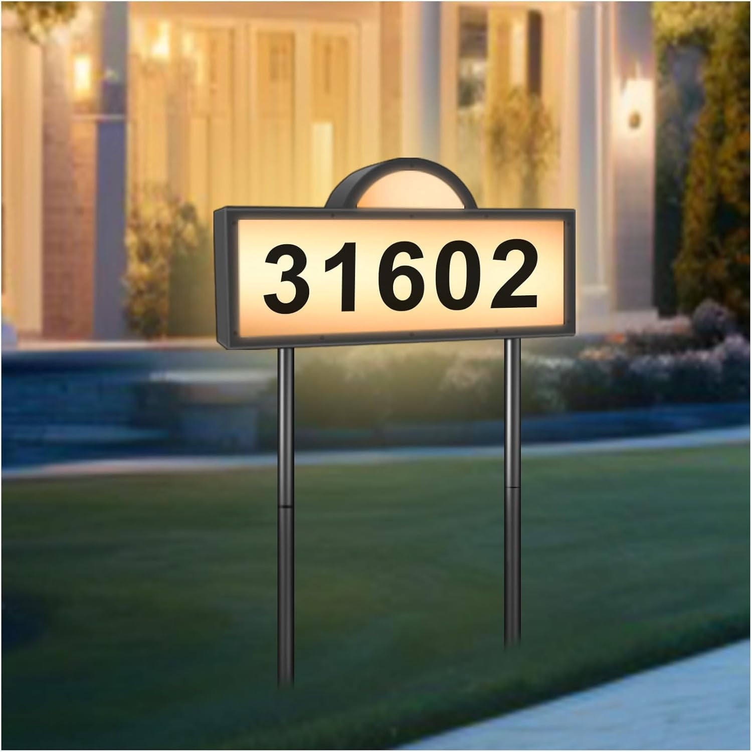 Address Signs for Houses - Solar Address Signs for Yard Waterproof IP65 ...