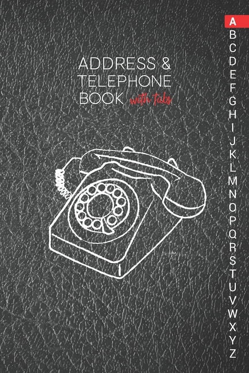Address & Telephone Book with tabs Personalized Address Book "6x9