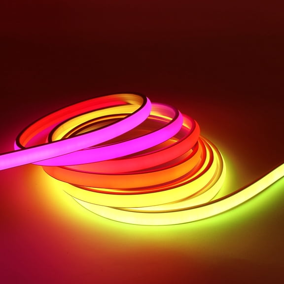 Addressable COB LED Strip 24V 3.28ft/1m WS2811 RGBIC IP68 Waterproof, Super Bright Neon COB LED Tape, 720LEDs/m White PCB, for Outdoor/ Indoor Decor (No Controller/Power Supply))