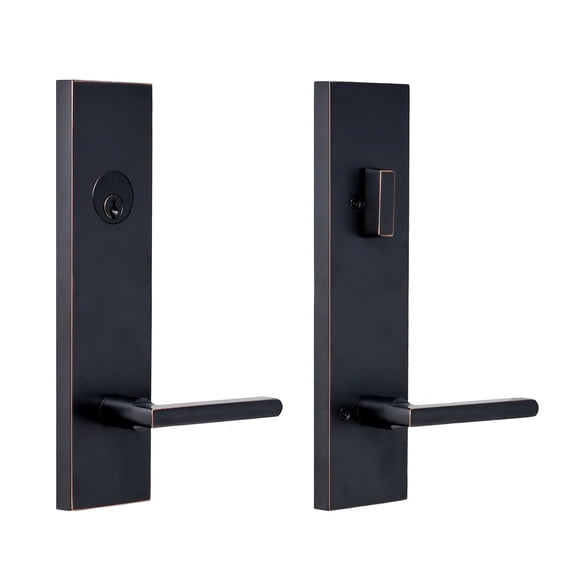 Addy Handleset with Atlas Lever - Deadbolt Keyed One Side