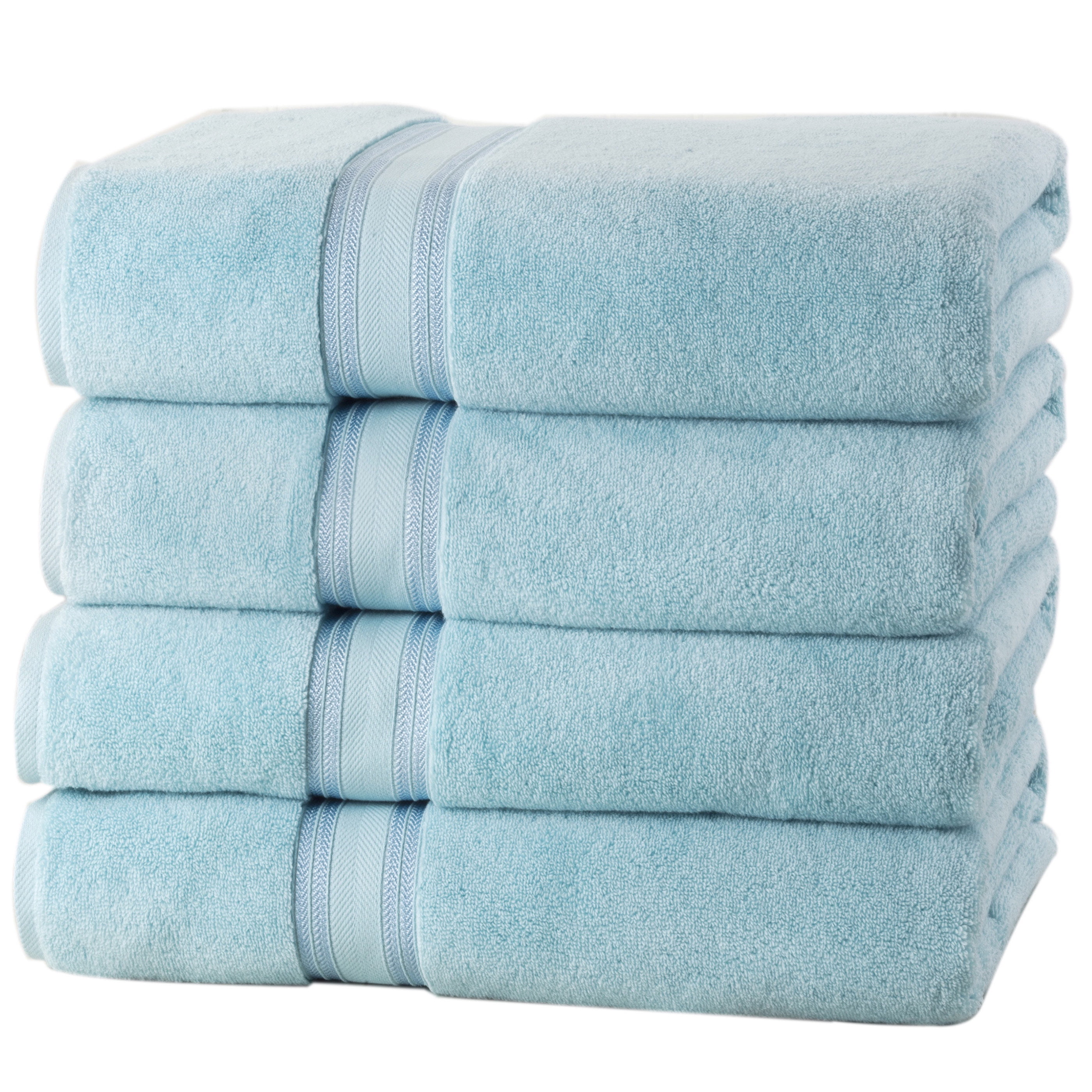Addy Home Fashions Zero Twist 4 Piece Bath Towel Set Blue