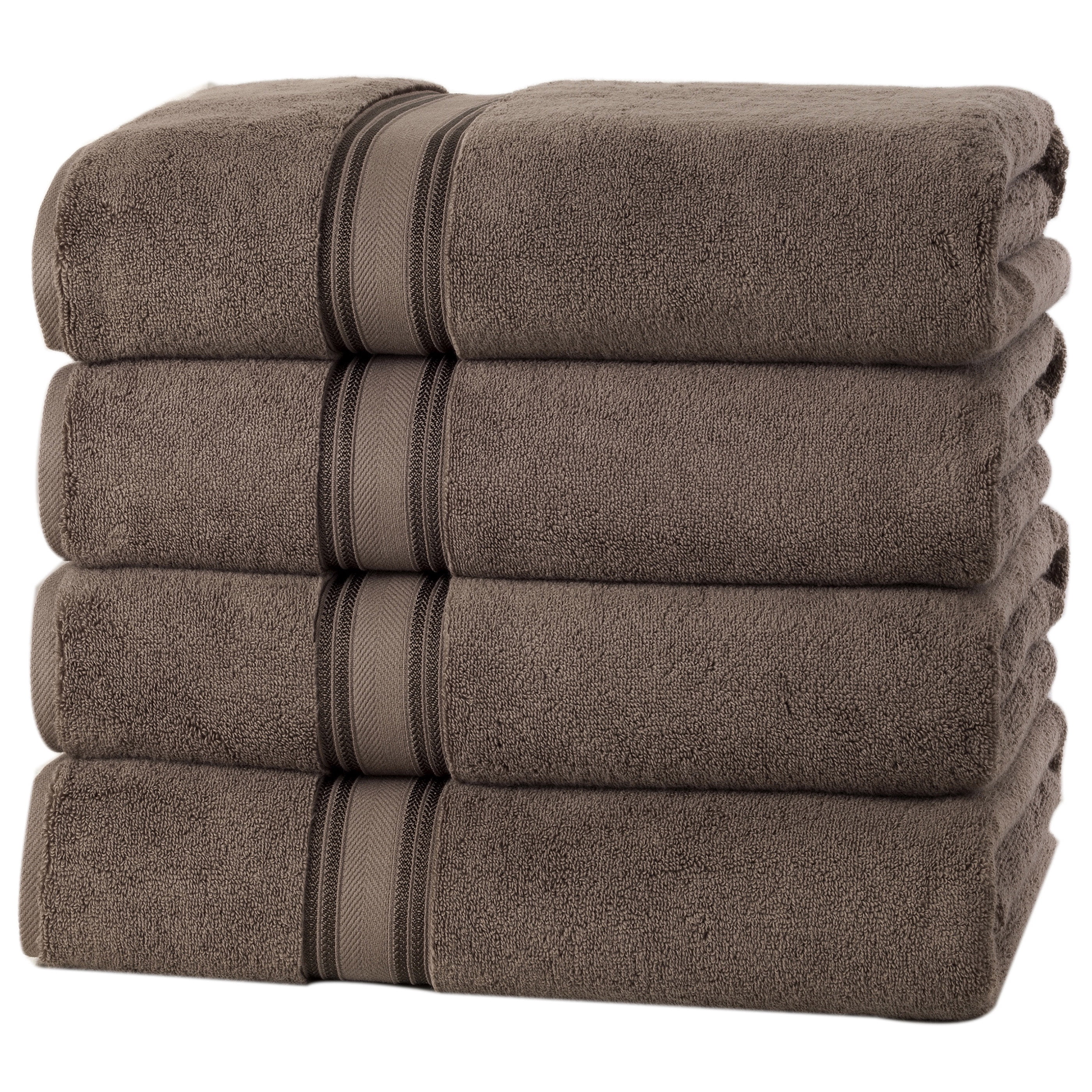 Addy Home Fashions Zero Twist 4 Piece Bath Towel Set Chocolate