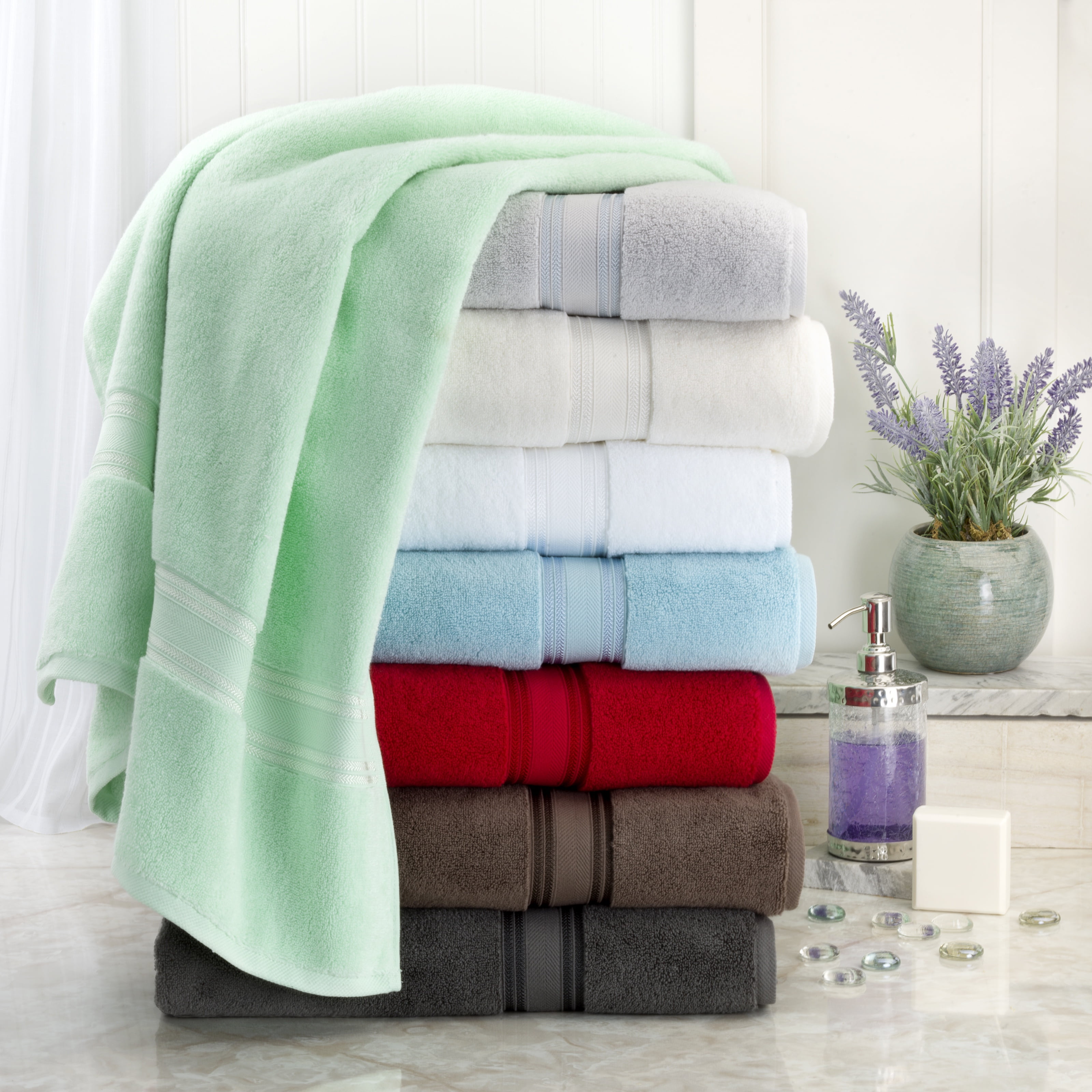 Addy Home Fashions Zero Twist 4 Piece Bath Towel Set Navy