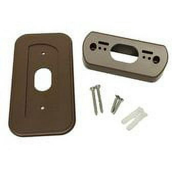 Ade Advanced Optics Wall Plate with 30 Degree L/R Wedge Angled Mount for Nest Hello Doorbell - Coffee