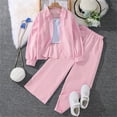 thumbnail image 1 of Adeawade 10-11 Years Girls Clothing Crewneck Long Sleeve Tops And Pants 2Pcs Outfits Set Simple Style Outfits Red, 1 of 3