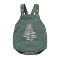 thumbnail image 1 of Adeawade Baby Girls Rompers 9-12 Months Floral Pattern Knit Sweater Romper Sleeveless Bodysuit Clothes Lovely Onesie Green, 1 of 9