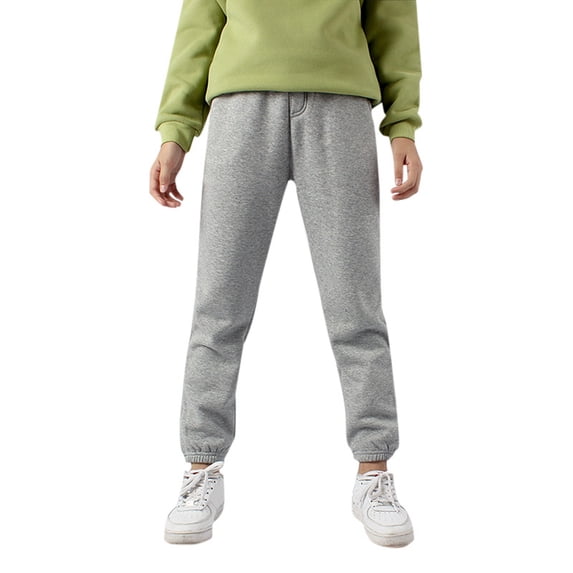 Adeawade Boys Pants 8-9 Years Active Jogger Sweatpants With Pockets Kids Solid Color Pants Slim Leg Trousers casual Slacks Soft Outfits Grey