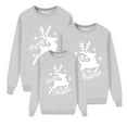thumbnail image 1 of Adeawade Christmas Family Pajamas Men Crewneck Shirts Long Sleeve Festival Party Pajamas Reindeer Printed Tops Sweatshirts Sleepwear For Dad Basic Homewear Grey M, 1 of 4