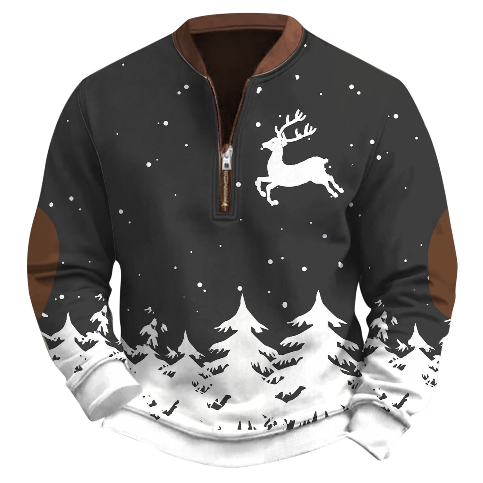 Adeawade Christmas Sweatshirts For Men Long Sleeve Tops Xmas Fall And ...