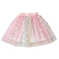 thumbnail image 1 of Adeawade Girl Sundress 5-6 Years Short Sleeve Toddler Kids Baby Dancing Skirt Colorful Gradient Mesh Ballet Tutu Skirts O Neck Leisure Clothes Red, 1 of 7