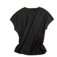 thumbnail image 1 of Adeawade Girl T Shirts Crew Neck Tank Tops Solid Color Vest Collect Waist Tee Sleeveless Ruffle Slim Fit Blouse Basic Spring Clothing Black 12-13 Years, 1 of 4