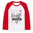 thumbnail image 1 of Adeawade Girls Round Neck T Shirt Letter Heart Prints Tee Short Sleeve Tops Fashion Summer Clothing Red 13-14 Years, 1 of 1