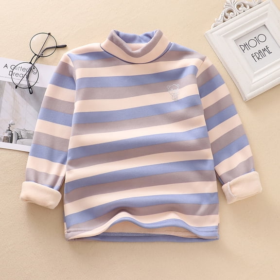 Adeawade Girls Tops Long Sleeve O Neck T Shirts Kids Children Toddler Baby Boys Girls Long Sleeve Striped Blouse Pullover Outfits Clothes Tee Soft Summer Clothes 8-9 Years Light Gray