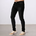 thumbnail image 1 of Adeawade Jean For Mens Slim Fit Stretch Denim Jeans With Distressed Knee And Tapered Leg Pants Basic Clothes Xxl Black, 1 of 4