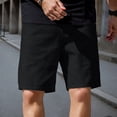 thumbnail image 1 of Adeawade Men Jeans Straight Leg Denim Pants Loose Fit Jeans Solid Color Baggy Slacks Knee Length Shorts Durable Wear Xl Black, 1 of 4