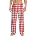 thumbnail image 1 of Adeawade Mens Christmas Pj Pants Xmas Cozy Sleepants Plaid Prints Wide Leg Trousers Pajama Sleepwear Bottoms Fashion Winter Clothes Hot Pink Xl, 1 of 4