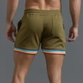 thumbnail image 1 of Adeawade Mens Summer Solid Color Rainbow Pants Pocket Drawstring Loose Sports Running Straight Shorts Beach Pants Leisure Clothes 2Xl Green, 1 of 6