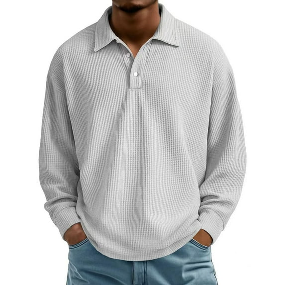 Adeawade Mens Tops Long Sleeve Knit Shirt Modern Wear Soft Fabric ...