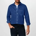 thumbnail image 1 of Adeawade Mens Tops Long Sleeve Mens Denim Shirt Jean Work Shirts Regular Fit Button Down Shirts With Pockets Retro Basic Wear Bu2, 1 of 3
