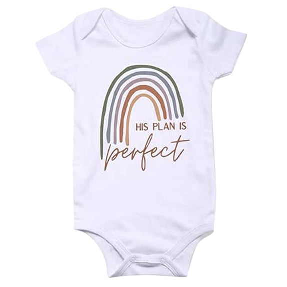 Adeawade Onesies For Girls 12-18 Months Short Sleeve Bodysuits Boys Girls Crewneck Letter Prints Romper Retro Toddler Summer Playsuit White