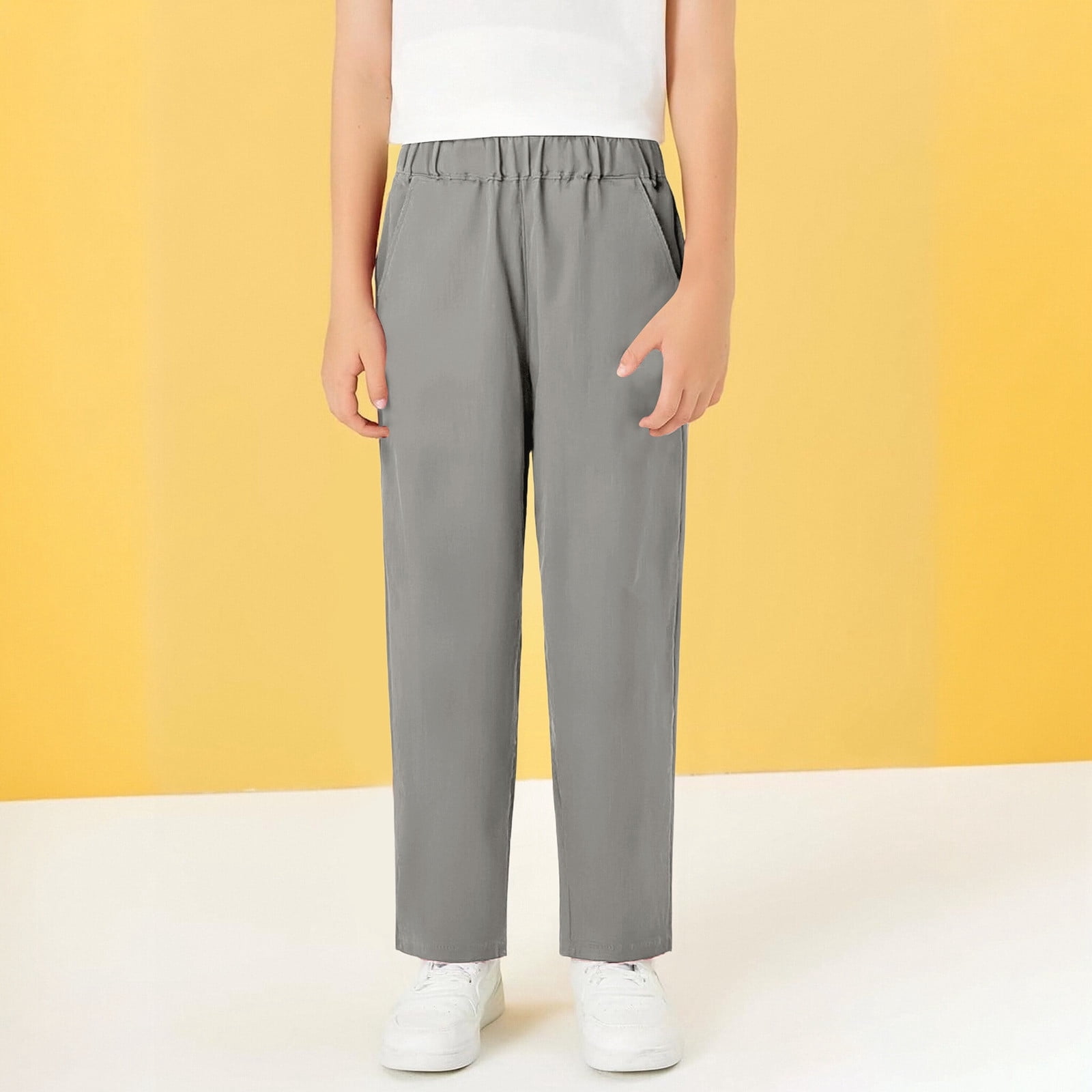 Adeawade Pants For Boy Straight Leg Dress Pants For School Elastic ...
