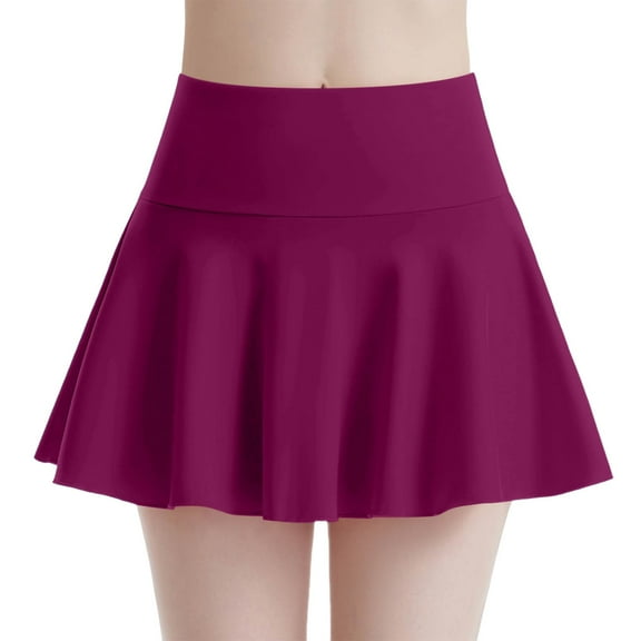 Adeawade Skirts For Women Pleated Yoga Skirt High Waist Sport Half Skirt Running Quick Dried Tennis Short Skirt Basic Cute Clothes Red 2Xl