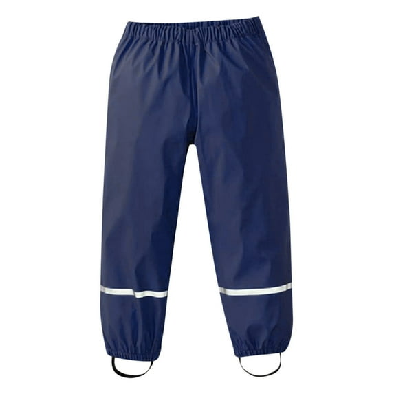 Adeawade Spring Pants For Girls Rain Pants For Girls Boys Kids Outdoor Elastic Waist Windproof Trousers Casual Playsuit Navy Child