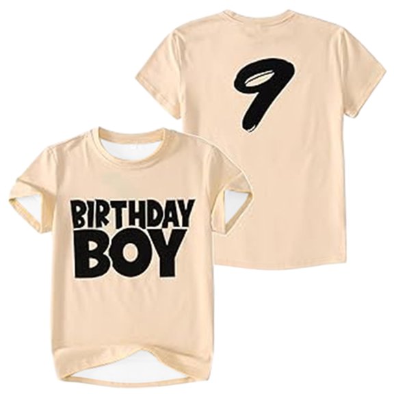 Adeawade Tops For Girls Short Sleeve Tee Children'S Solid Color Letter Graphic Top Round Neck T Shirts Basic Spring Wear 3-4 Years Beige