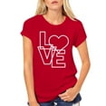 thumbnail image 1 of Adeawade Valentine'S Day Womens Tshirts Short Sleeve T Shirt Crewneck Tee Lovers O Neck Heart Prints Tops Versatile Clothing M Red, 1 of 3