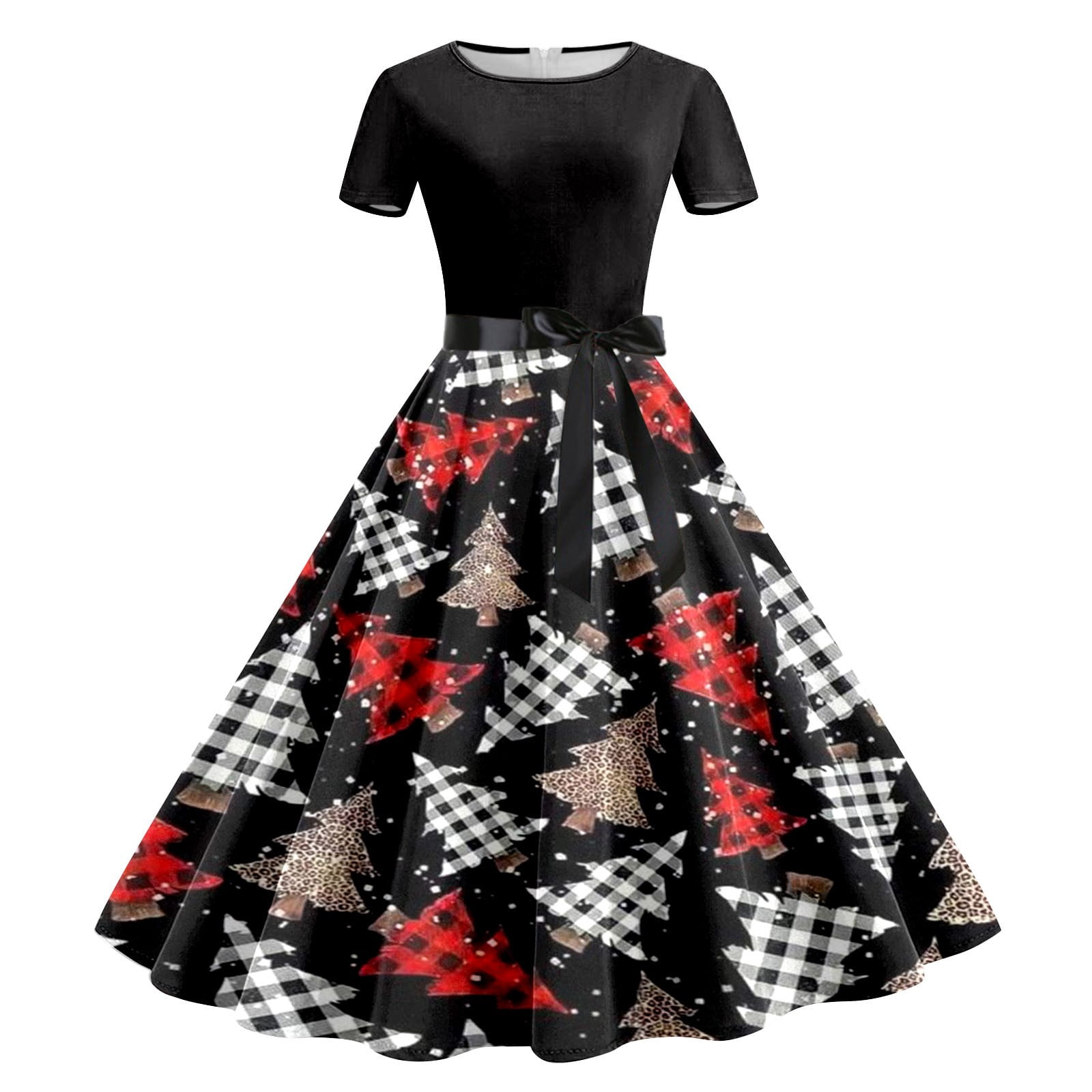cut out sleeves dress Ariarne Puff Sleeve Cut-Out Waist Mini White Barbie Club Chelsea Dress-up One shoulder prom dress Colour:FLORAL BORDER PRINT The wavy cut