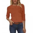 thumbnail image 1 of Adeawade Womens T Shirts 3/4 Sleeve Crewneck Tops Solid Color Basic Tee Clothes Xl Orange, 1 of 5
