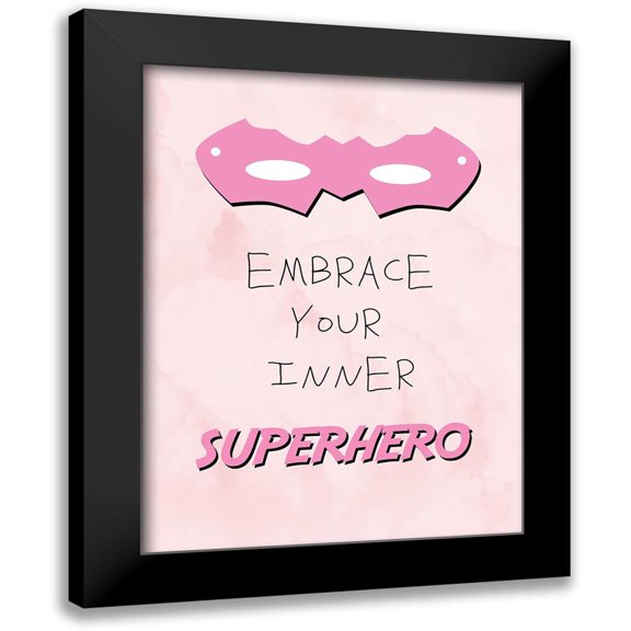 Adebowale 12x14 Black Modern Framed Museum Art Print Titled - Inner Superhero 2