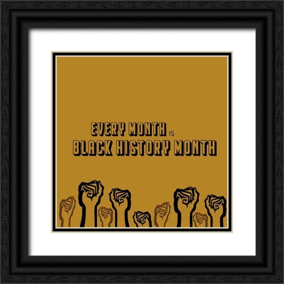 Adebowale 20x20 Black Ornate Wood Framed with Double Matting Museum Art Print Titled - Every Month