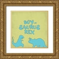 thumbnail image 1 of Adebowale 20x20 Gold Ornate Wood Framed with Double Matting Museum Art Print Titled - Boysaurus Rex, 1 of 4