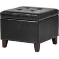 thumbnail image 1 of Adeco Square Storage Ottoman, 1 of 17