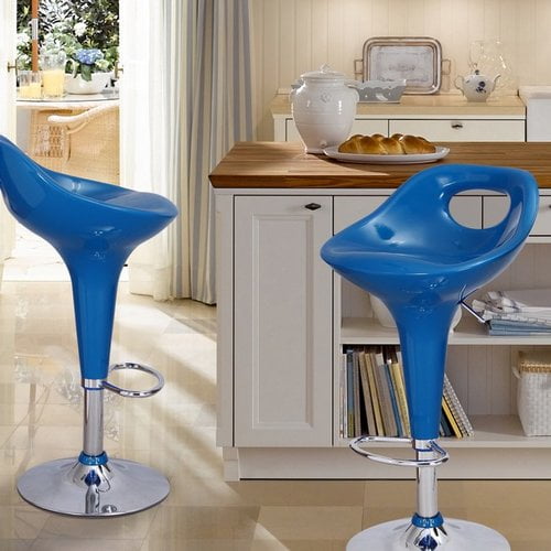 asense glossy toy color round top metal stools 26" height (baby blue)