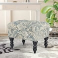thumbnail image 1 of Adeco  Tufted Footrest Stool Paisley-Patterned Ottoman Bench, 1 of 5