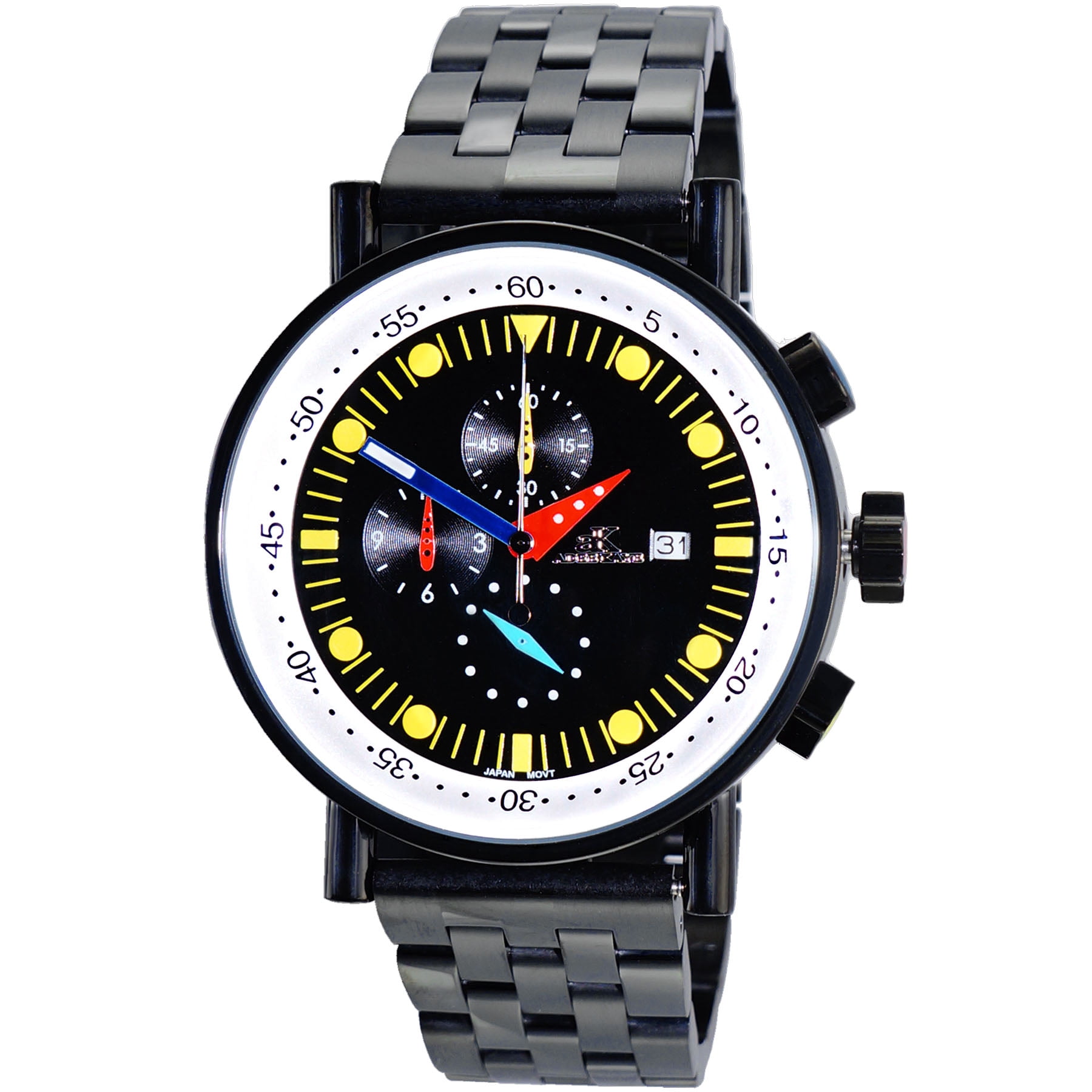 Adee Kaye Men's Mando-Mb Black Dial Watch - AK2268-60IPB - Walmart.com