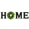 thumbnail image 1 of Adeeing Home Sign Wall Decor Wooden Home Letters with Artificial Wreath for Front Door, Living Room, Entry Way, Farmhouse, Black, 1 of 8