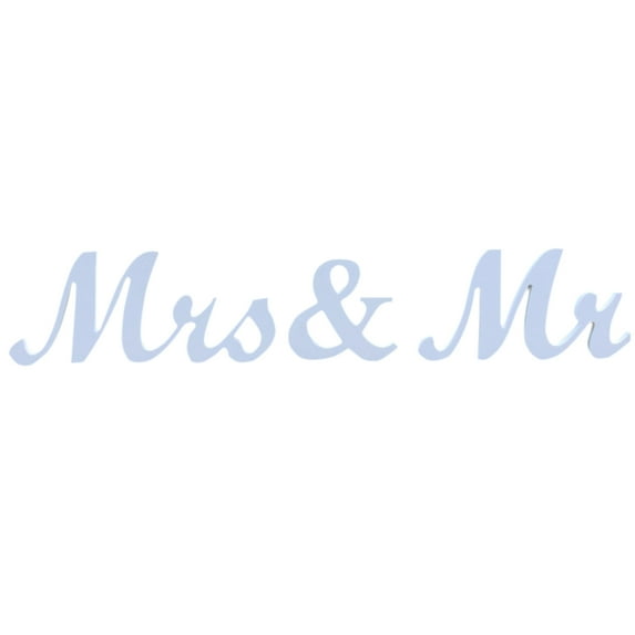 Adeeing White Mr & Mrs Signs Small Wooden Letters for Wedding Sweetheart Table, Rustic Wedding Centerpiece, Photo Props Decoration