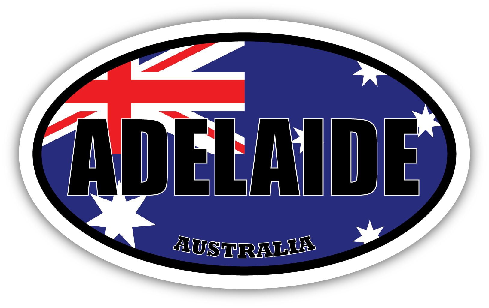 Adelaide Australia Flag Oval Decal Vinyl Bumper Sticker 3x5 inches ...