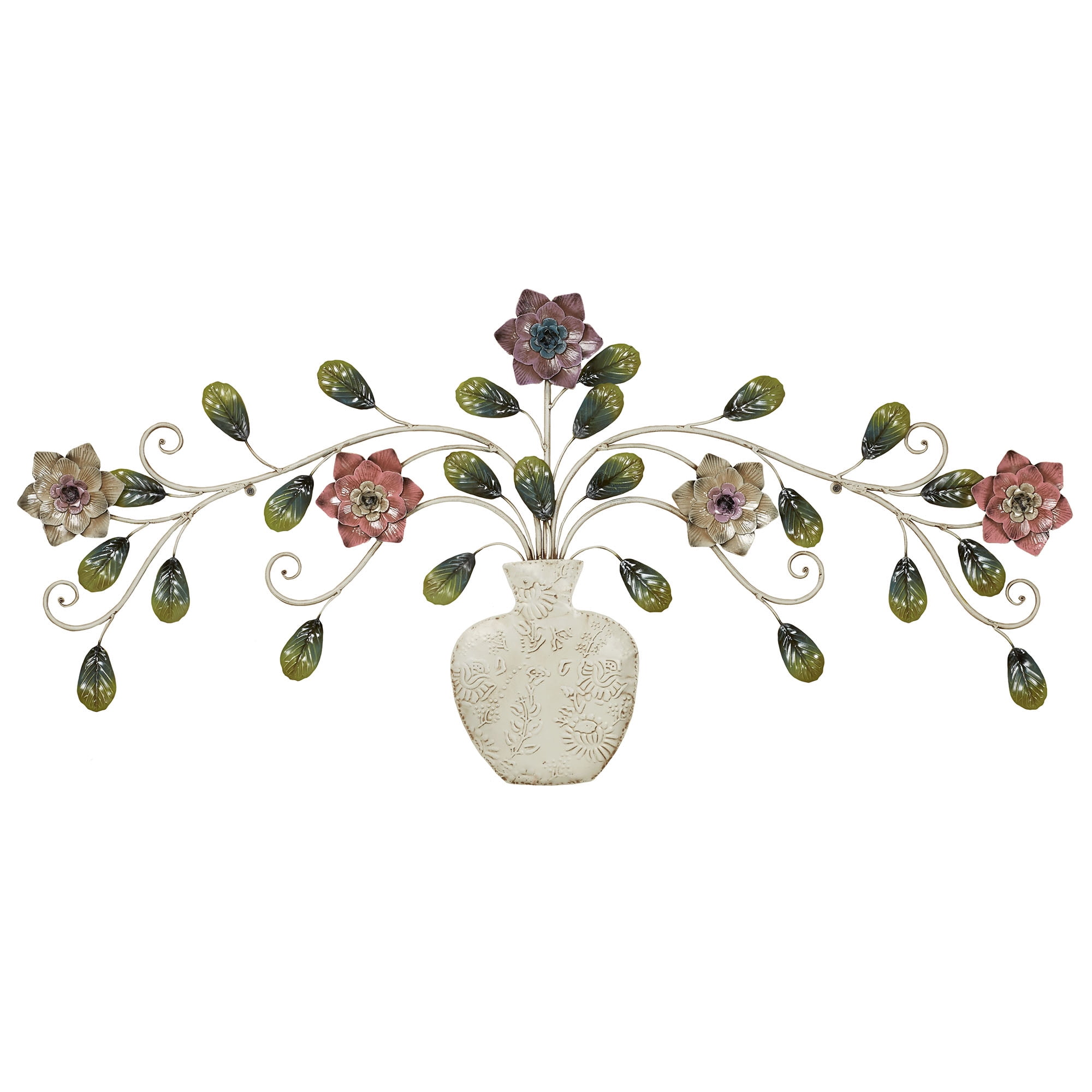 Adelaide 47" Multi Pastel Metal Floral Wall Sculpture